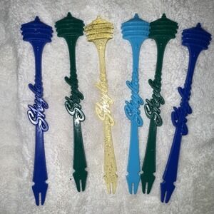 Lot of 6 VTG Skylon‎ Tower Niagara Falls Swizzle Sticks Cocktail Picks Barware